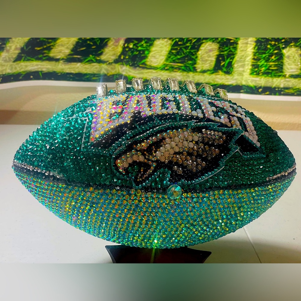 One Of It’s Kind Custom Handmade Swarovski Crystal Fantasy Football